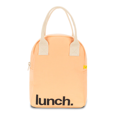 peach cotton lunch bag
