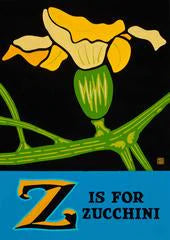 Z is for Zucchini blank greeting card