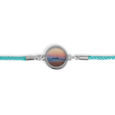sunset silver nylon bracelet