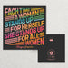 Each time a woman stands up for herself. She stands up for all women greeting card