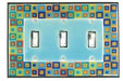 triple wide decorative ceramic wall switch plates