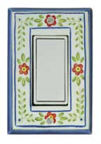 floral Ceramic Light Switch Plates single wide