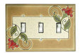 floral triple wide light switch plate