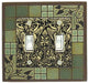 Artistic ceramic light switch plate double wide