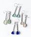 sea glass bar earrings