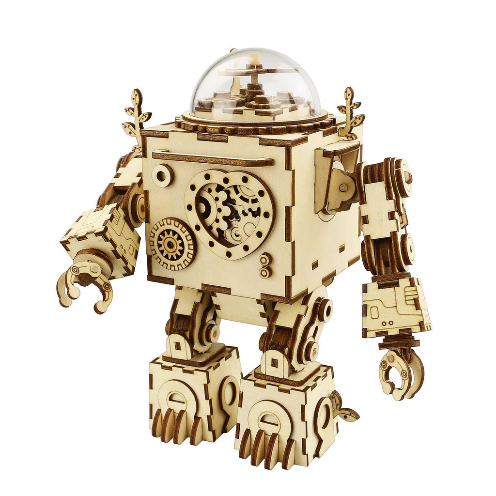 Orpheus Steam Punk DIY 3D Wooden Puzzle Music Box