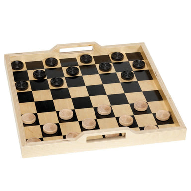 wood checker game