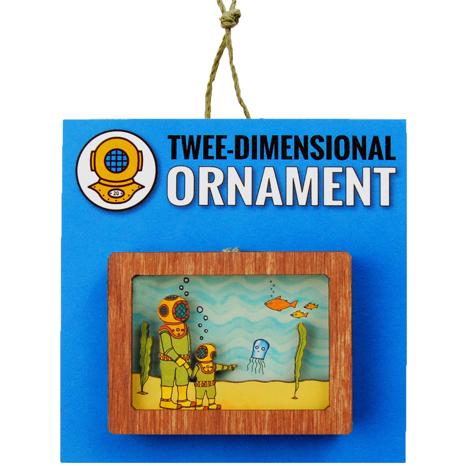 diver wood ornament