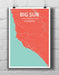 Big Sur California City Map Poster
