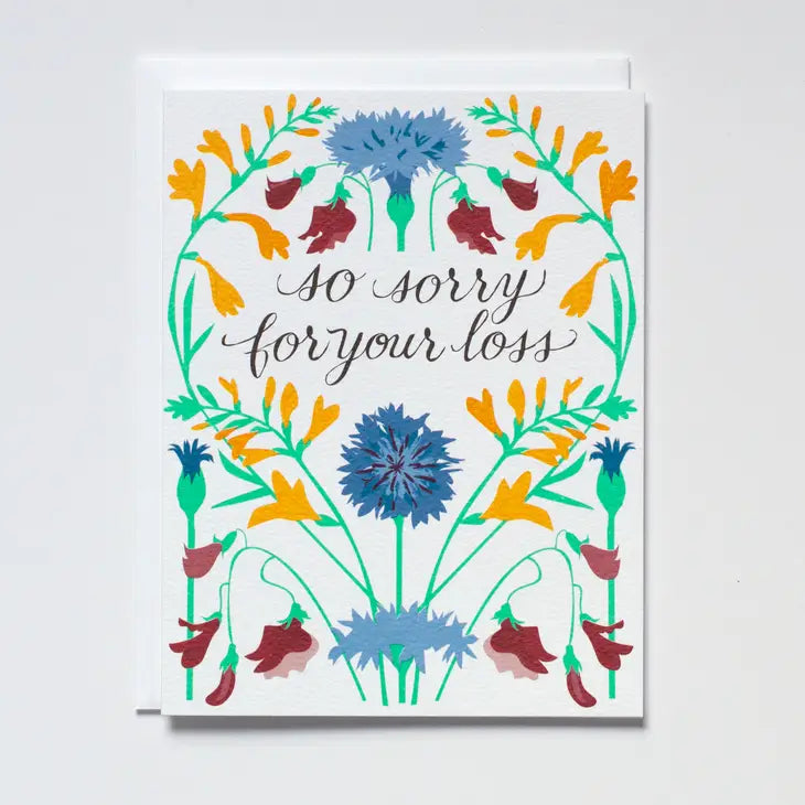 So sorry for your loss greeting card