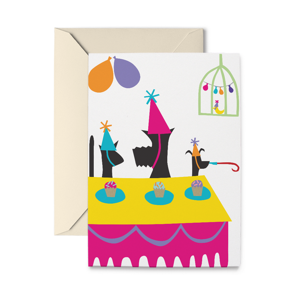 dog party greeting card