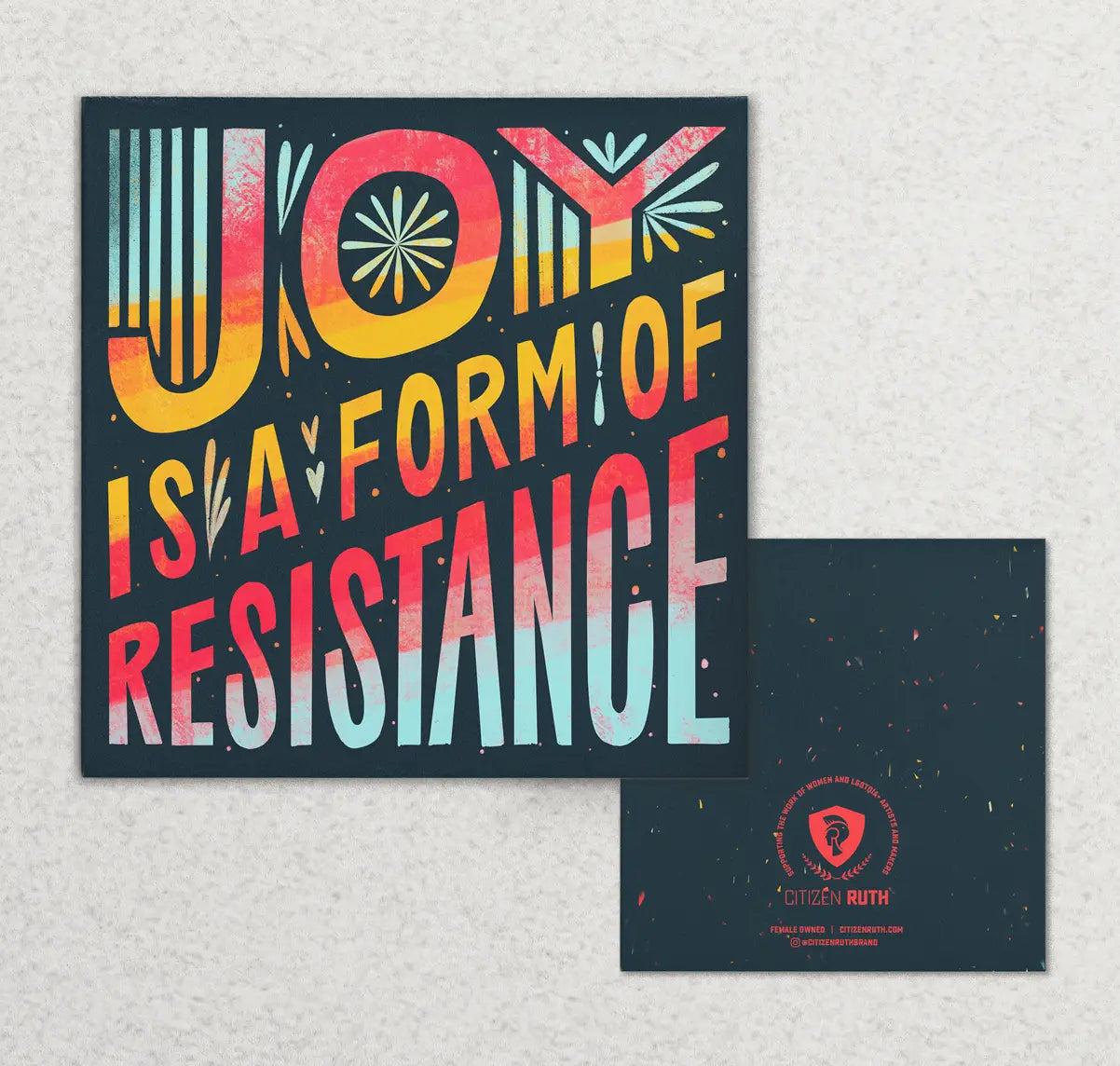 Joy is a form of resistance  greeting card
