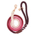 rope dog leash with rose gold clasp
