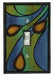 Peacock decorative ceramic light switch plate