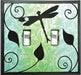 dragonfly decorative ceramic switch plates double wide