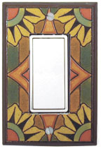Art Deco ceramic Light Switch Plates