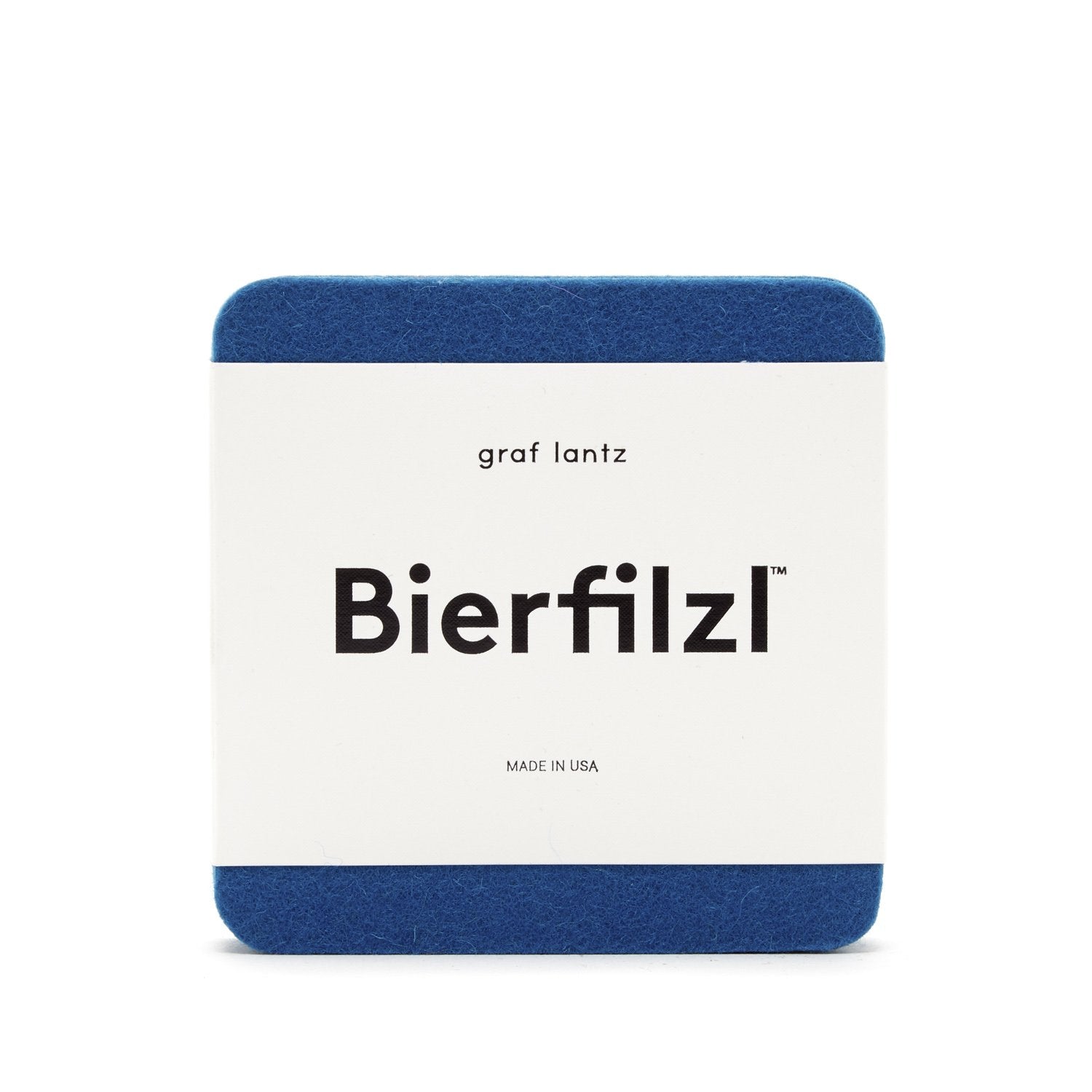 bierfilzl blue felt coaster