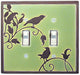 ceramic songbird double wide ceramic light switch plate
