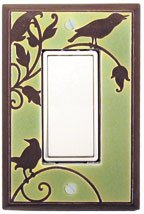 songbird single wide ceramic light switch plate