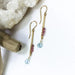 Gemstone long dangle earrings