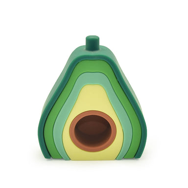 avocado silicone baby stacking toy