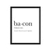 bacon noun greeting card