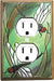dragonfly ceramic switch plate receptacle