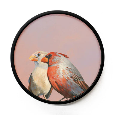 round wood cardinal print