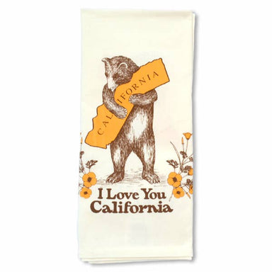 I love you California Bear tea towel