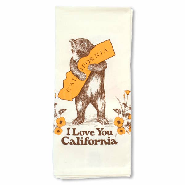 I love you California Bear tea towel