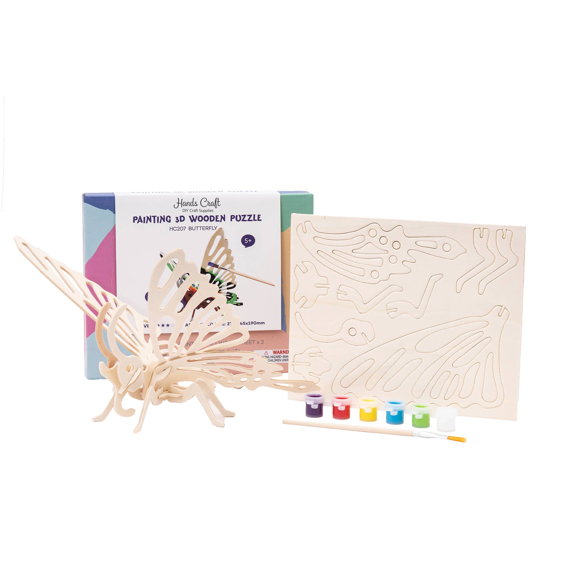 3d wooden butterfly puzzle