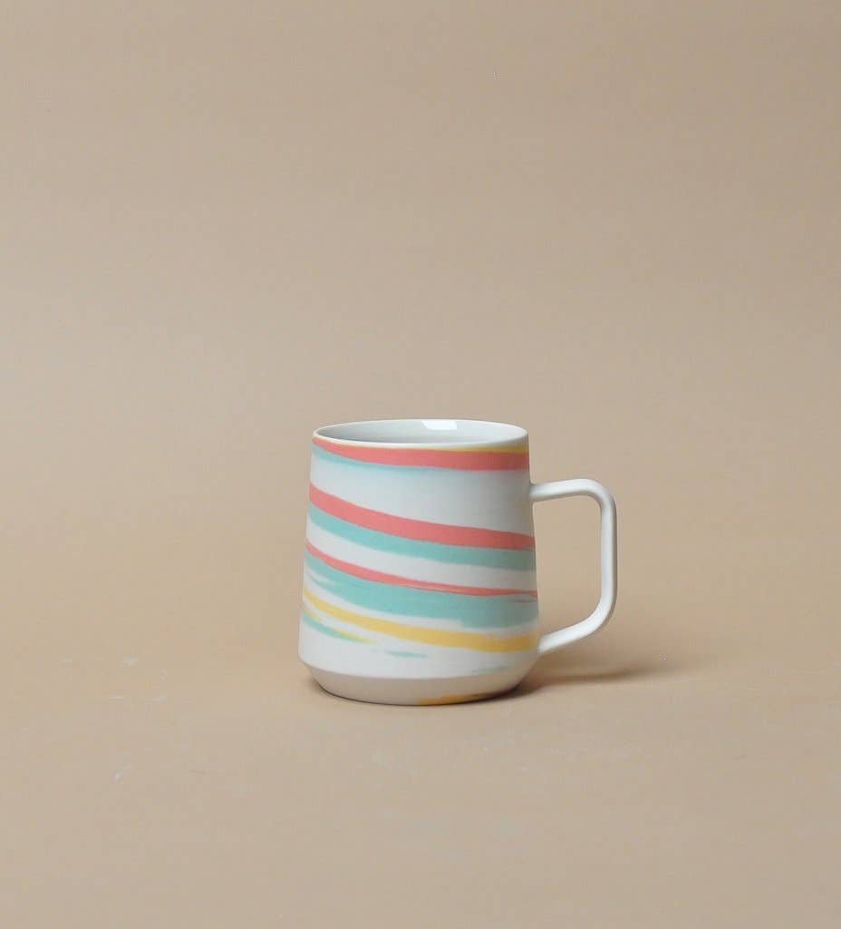 handmade pastel swirl mug