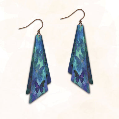 butterfly triangle earrings