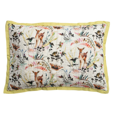 forest quilted pillow