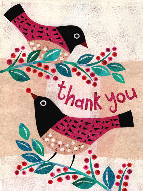 Bird thank you Greeting card