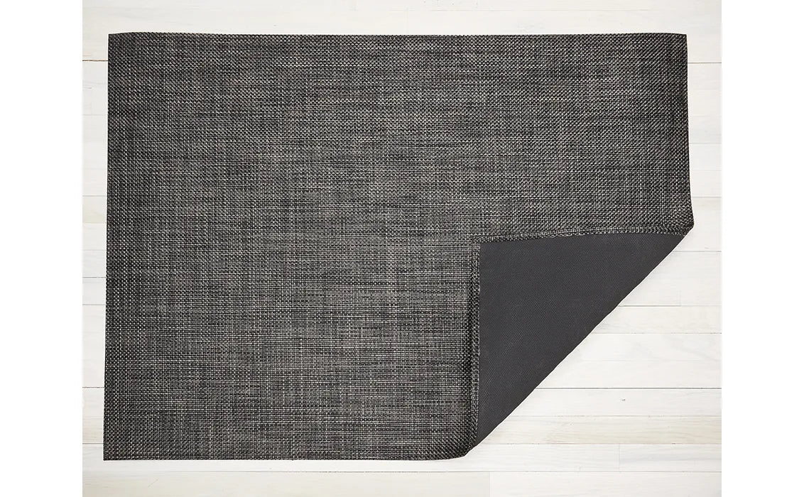 Basketweave Woven Floor Mat | Carbon