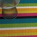 multicolor Stripe Shag Mat