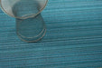Turquoise Skinny Stripe Shag Mat