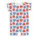 red and blue furry friends onesie