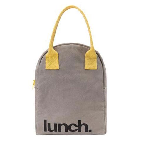 beige cotton lunch bag
