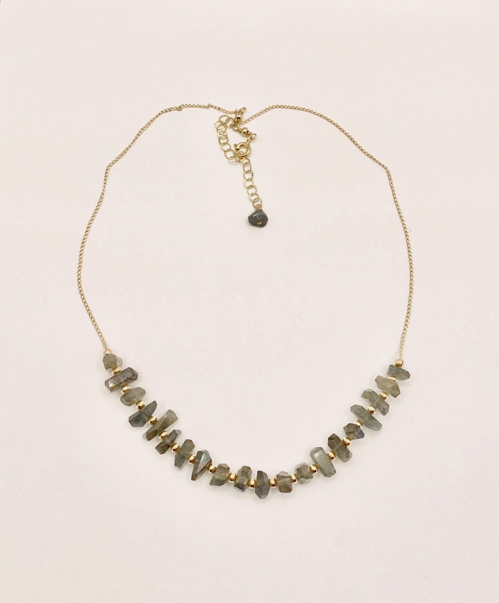 smoke stone link necklace