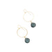 Ocean blue quartz hoop earrings