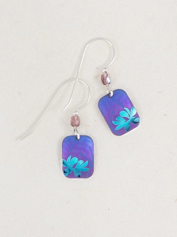 glass lotus petal earrings