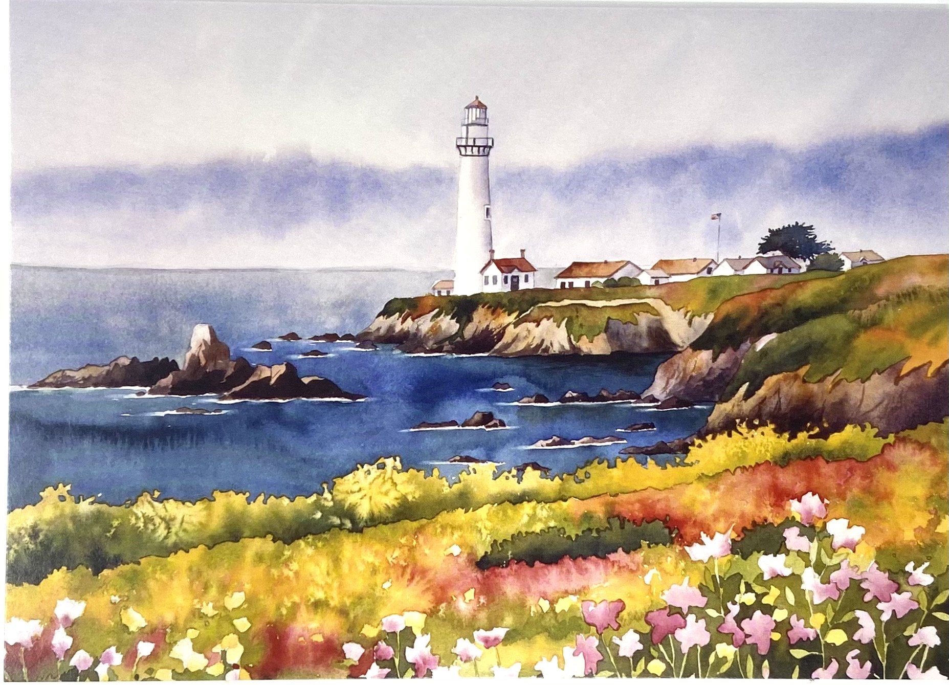 pigeon point lighthouse painting