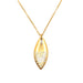 gold stone pendant necklace