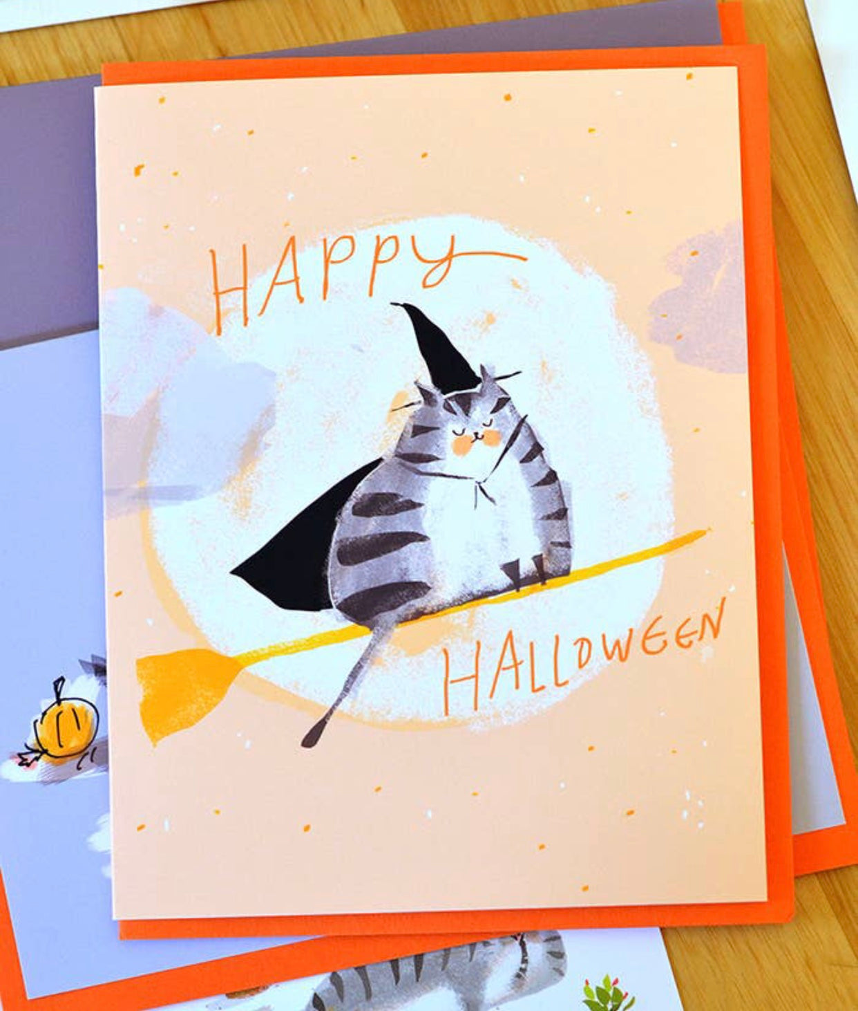 Cat Happy Halloween greeting card