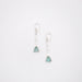 aqua sea glass earrings