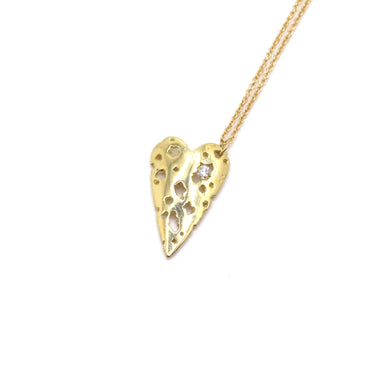 heart necklace with diamond
