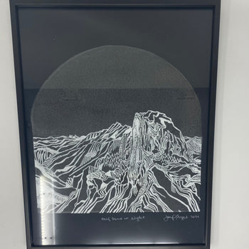 half dome print in black frame