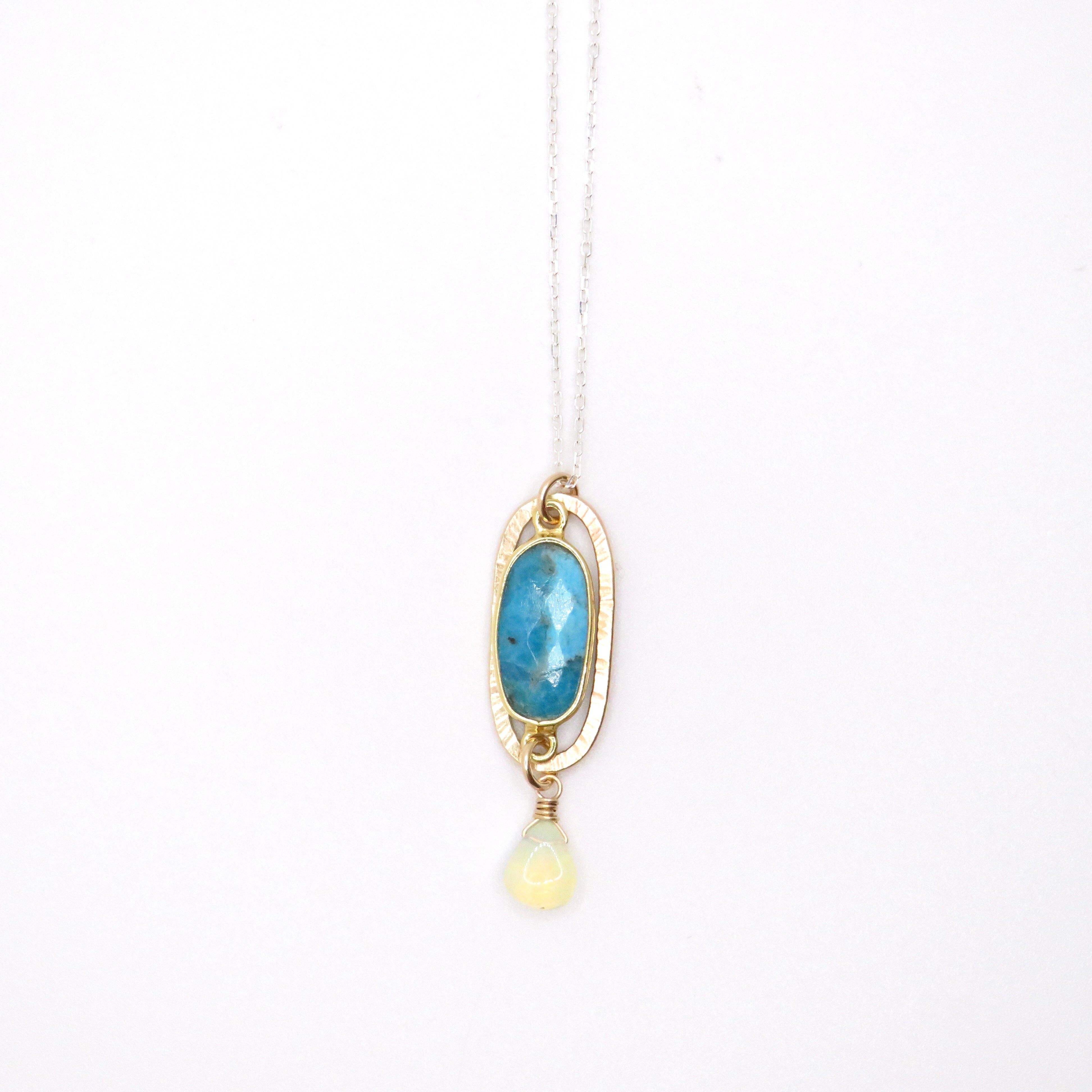 opal drop pendant